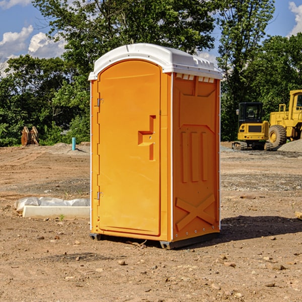 how often are the porta potties cleaned and serviced during a rental period in Winifrede